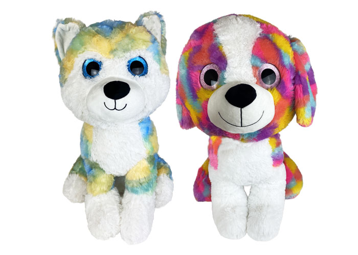 (Mis 8) CANE RAINBOW Peluche 60cm -2ass…x6